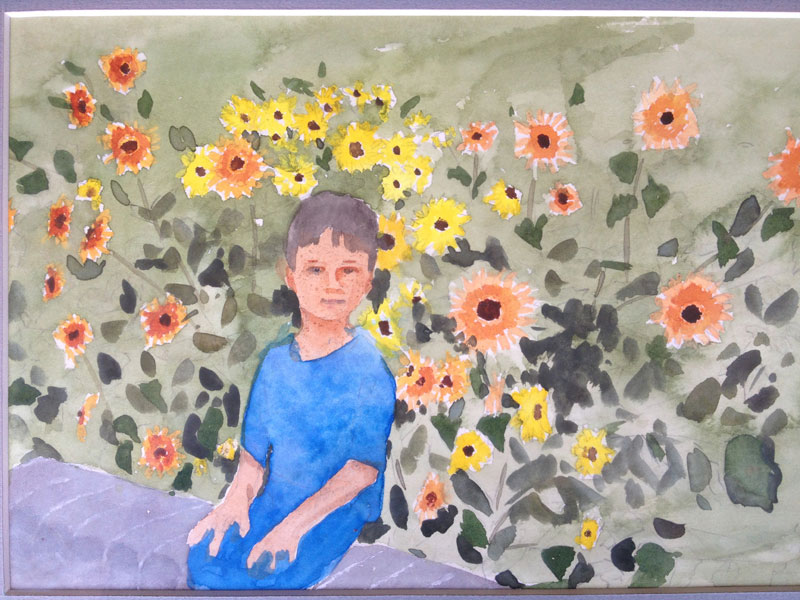  Alex With Sunflowers